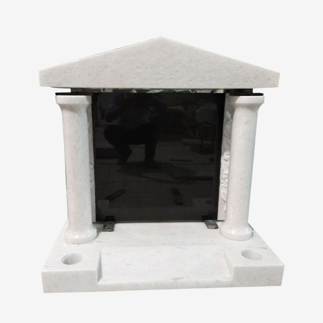 Good Quality High Polish White Marble Temple Shape Monument