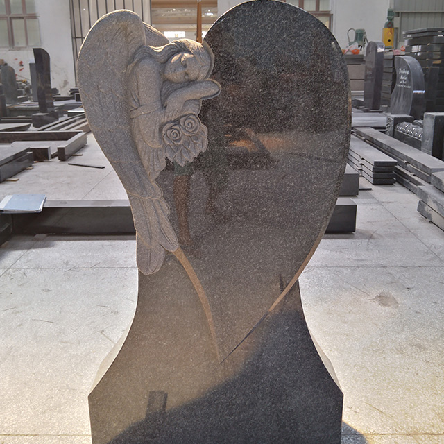 Popular Love Shaped Polished Tombstone