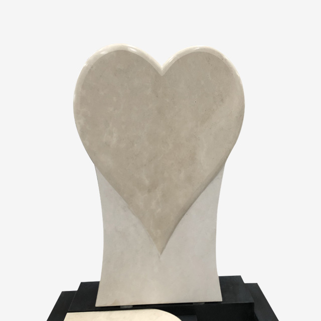 Popular Love Shaped Polished Tombstone